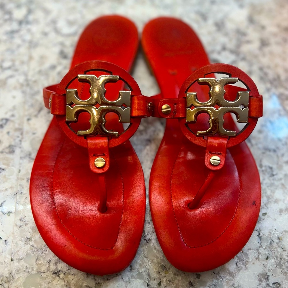 Tory Burch Miller 2 red & bronze